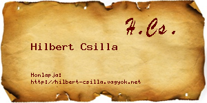 Hilbert Csilla névjegykártya