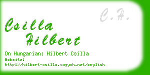 csilla hilbert business card